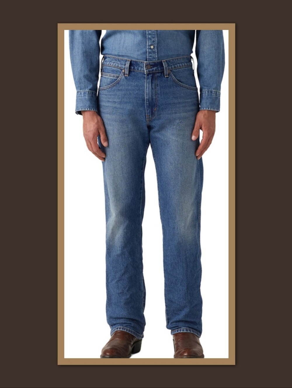 LEVI'S MENS 557 WESTERN STRAIGHT FIT BOOT CUT JEANS